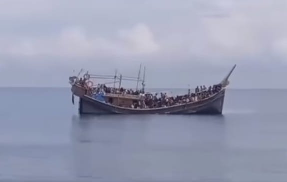 Kapal pengungsi Rohingnya.