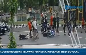 Relawan Ganjar-Mahfud diduga dianiaya anggota TNI.