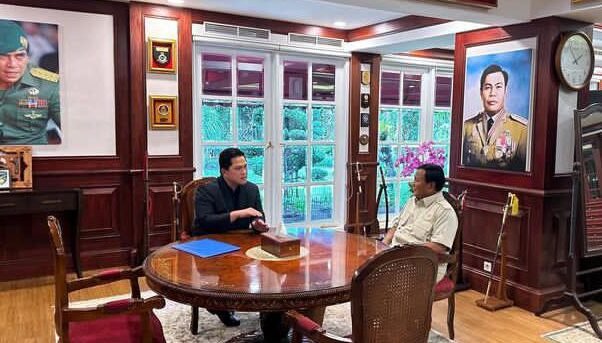 Erick Thohir diskusi bersama Prabowo Subianto