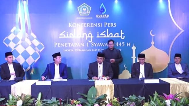 Sidang isbat penentuan Idul Fitri, 1 Syawal 1445 H.