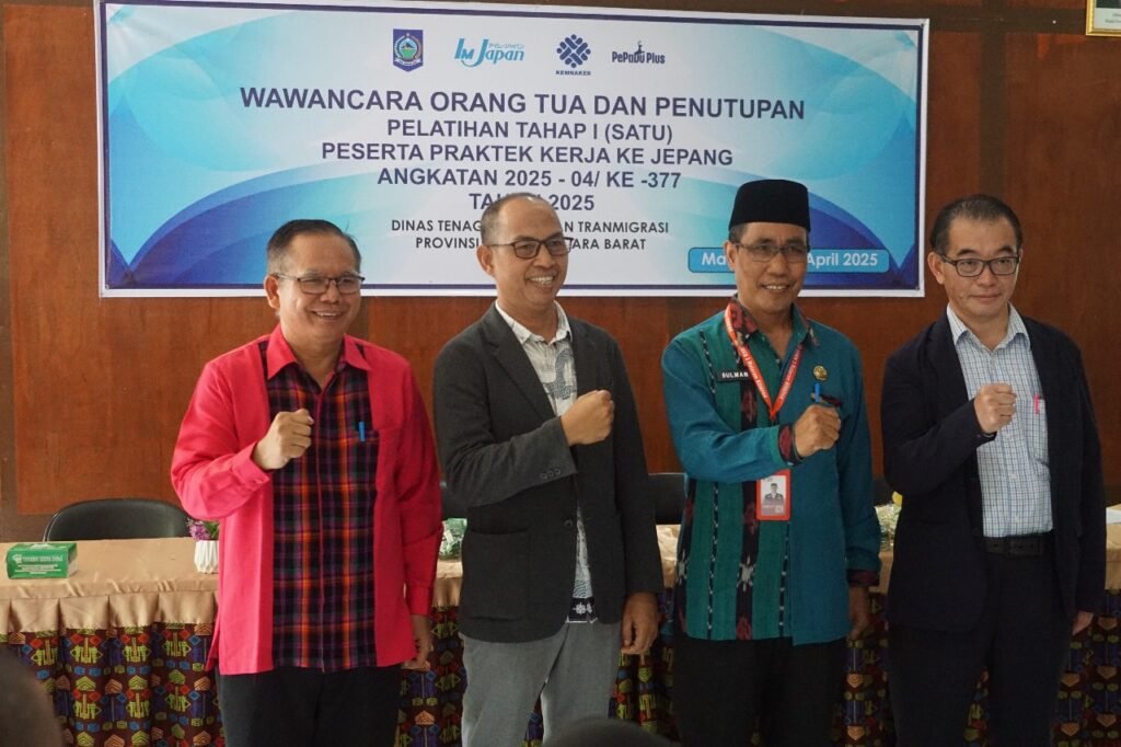 Disnakertrans NTB bersama peserta magang Jepang