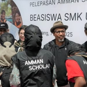 Suasana pelepasan siswasiswa/siswi AMMAN Scholars penerima beasiswa SMK Unggulan AMMAN 2025.