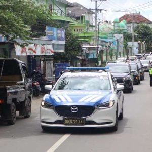 Polda NTB kawal Capres Ganjar Pranowo.