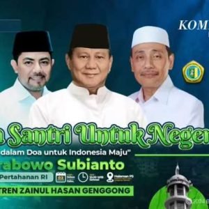 Doa santri untuk Prabowo Subianto.