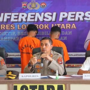 Konferensi Pers Polres Lombok Utara.