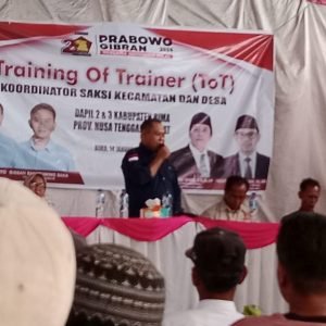 Tim Prabowo-Gibran adakan ToT di Kabupaten Bima