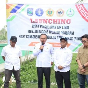 BRIDA NTB Launching Program Riset Konsorsium Unggulan Berdampak, riset ini merancang teknologi mengubah limbah menjadi biogas.