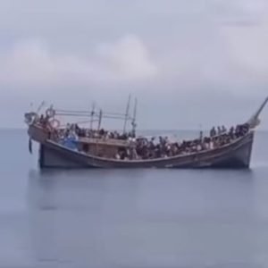 Kapal pengungsi Rohingnya.