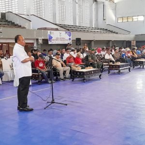 Penjabat Gubernur NTB H Lalu Gita Ariadi saat membuka Pemusatan Latihan Daerah (Pelatda) PON XXI NTB 2024 (Diskominfotikntb)