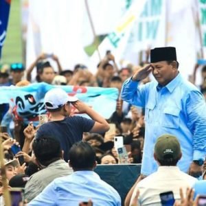 Prabowo Subianto kampanye di Bandung, Jawa Barat.