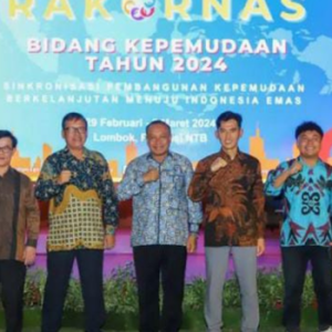PJ Gubernur NTB Lalu Gita Ariadi menghadiri Rakornas Kepemudaan 2024 (Instagram/@biroadpimntb)