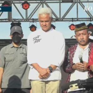 Ganjar Pranowo saat berkampanye di Ambon, Maluku (screenshot YouTube KompasTV)