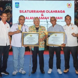 Silaturahmi olahraga dan ramah tamah di Gelanggang Pemuda Mataram (Diskominfotikntb)