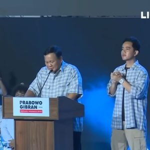 Pidato Prabowo-Gibran mengucapkan terima kasih kepada para relawan dan pendukung (screenshot YouTube Liputan6)